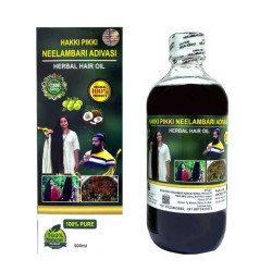 Hakki Pikki Neelambari Adivasi Herbal Hair Oil - 500ml with 108 Ayurvedic Herbs